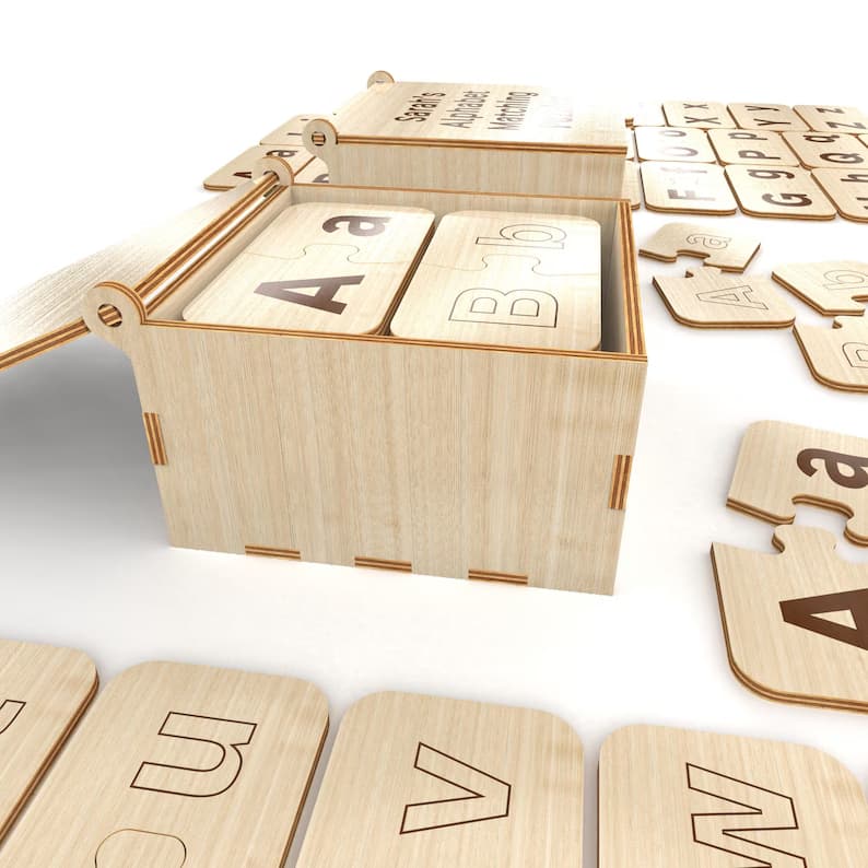 Wooden Alphabet Matching Puzzle thumbnail 2