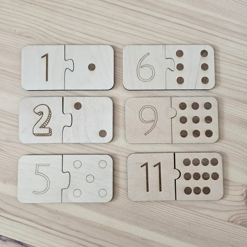 Wooden Number Matching Puzzle thumbnail 3