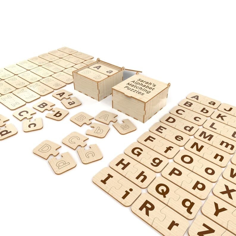 Wooden Alphabet Matching Puzzle thumbnail 4