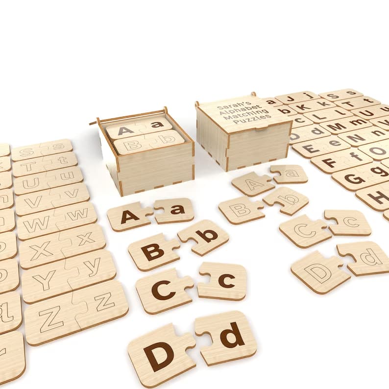 Wooden Alphabet Matching Puzzle thumbnail 5
