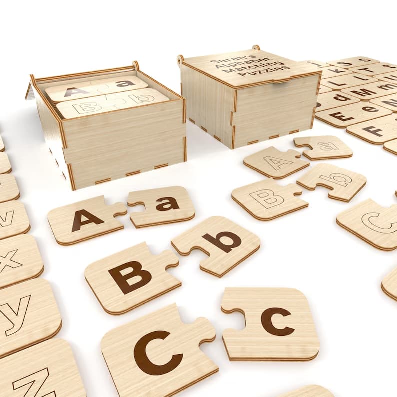 Wooden Alphabet Matching Puzzle thumbnail 3