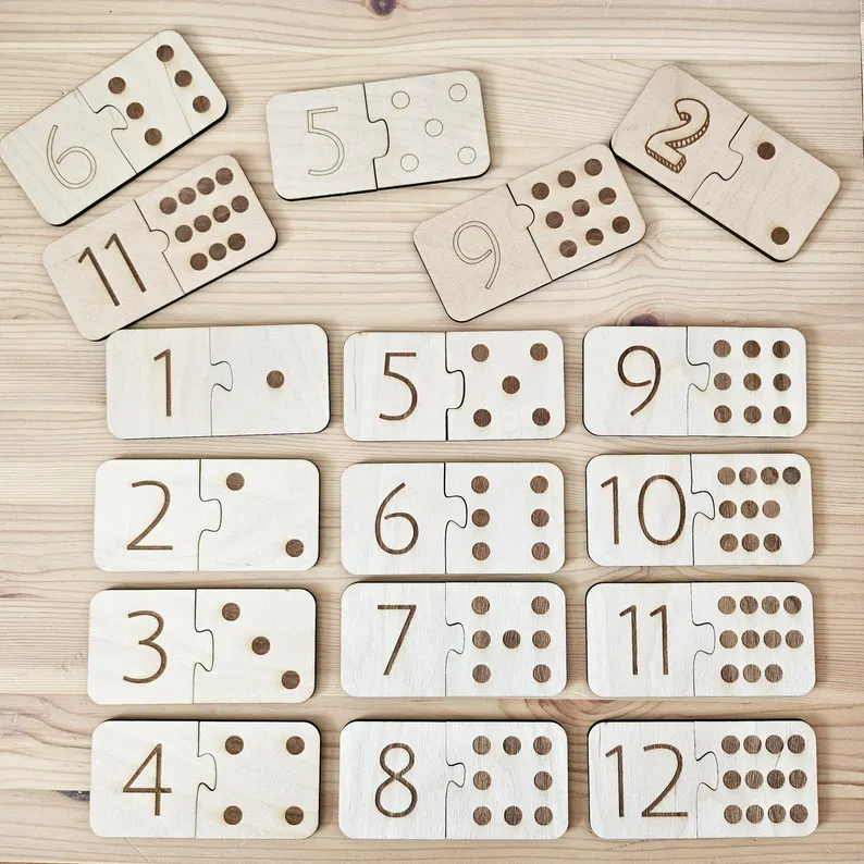 Wooden Number Matching Puzzle thumbnail 2