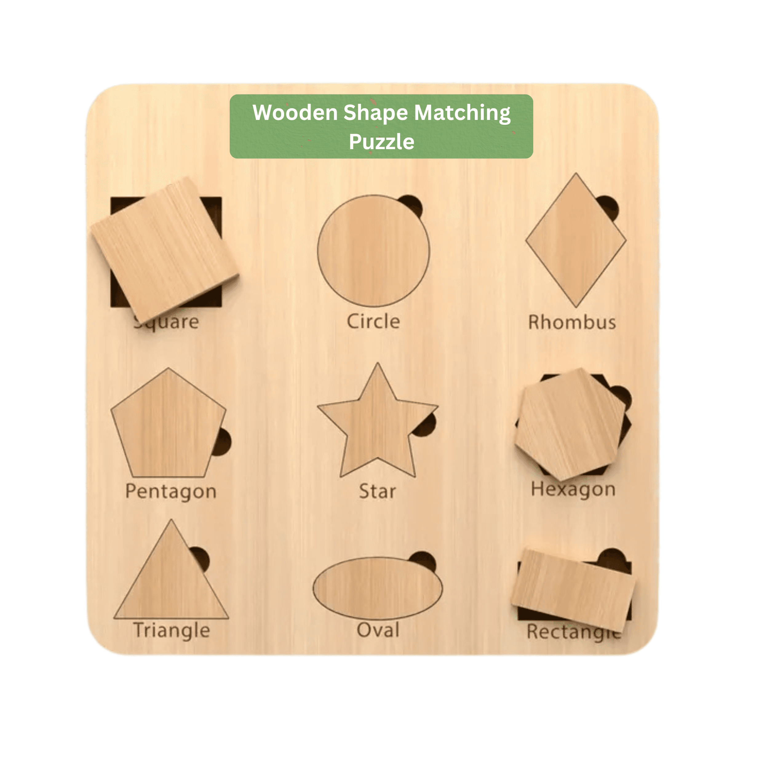 Wooden Shape Matching Puzzle