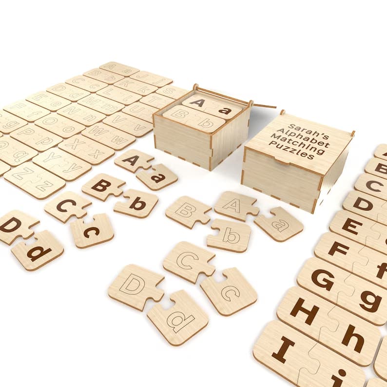 Wooden Alphabet Matching Puzzle