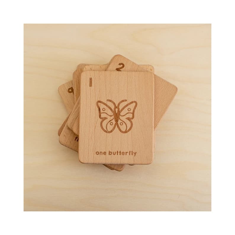 Wooden Number Flashcards